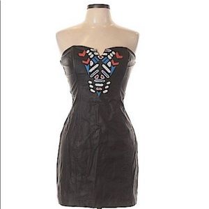 Anthropology ASTR Embellished Strapless Dress SZ M